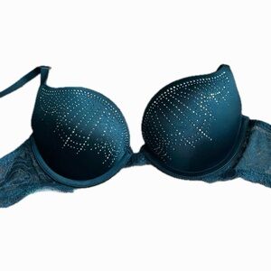 Elegant Teal Lace Bra